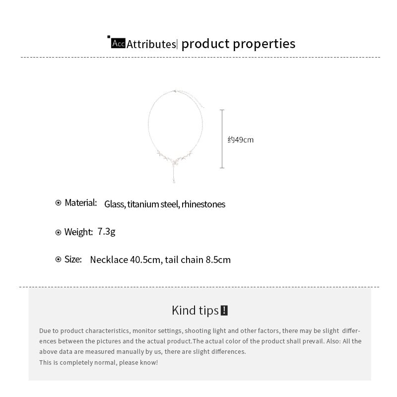 (Various Faux Pendant Choker Pearl Designs) Alloy