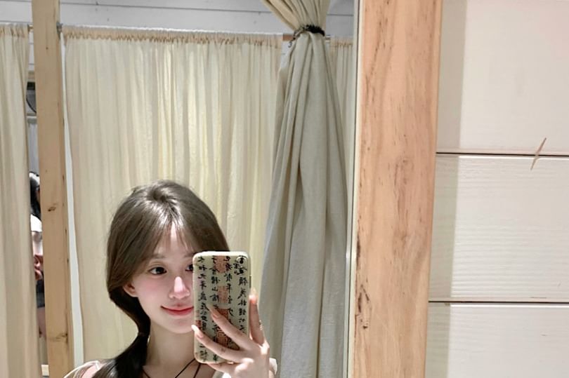 Sleeveless Ruffle Asymmetrical Plain A-Line Dress Midi Trim