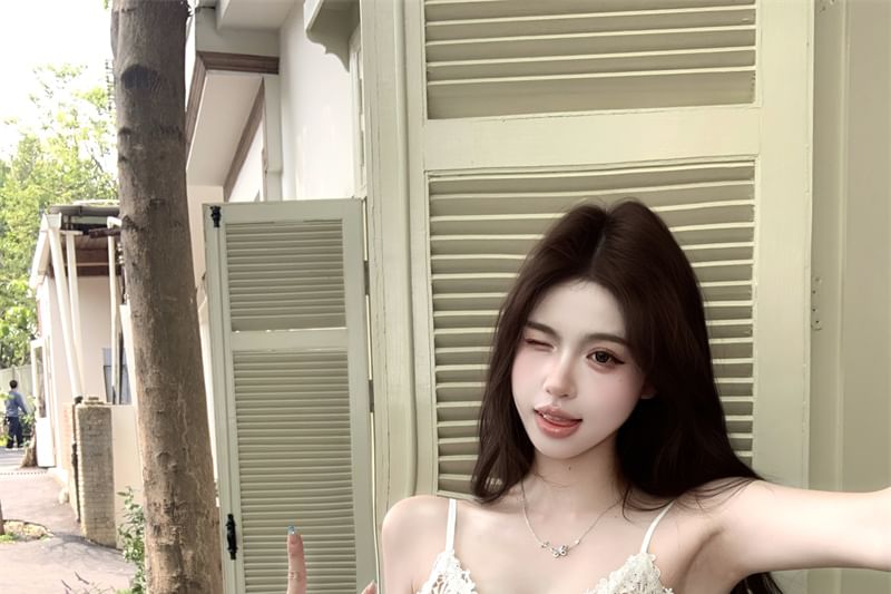 Corset Plain Top Cardigan Panel / Lace