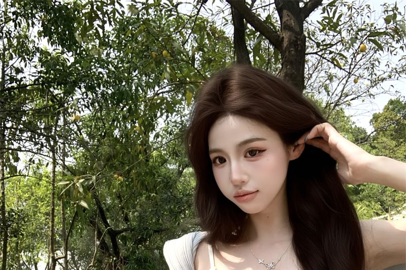 Corset Plain Top Cardigan Panel / Lace