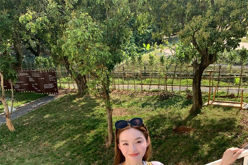 Mini Lace Bow Dress Panel / Cardigan Ruched Trim Spaghetti Ruffle Strap Melange A-Line