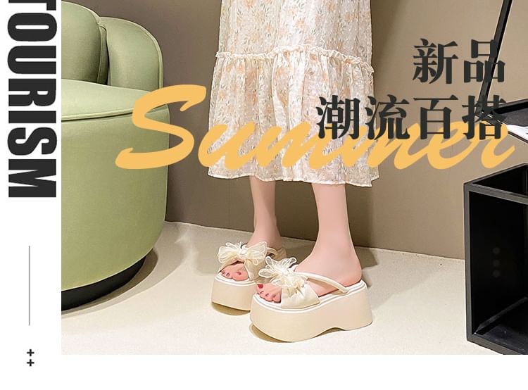 Flower Slide Sandals Platform