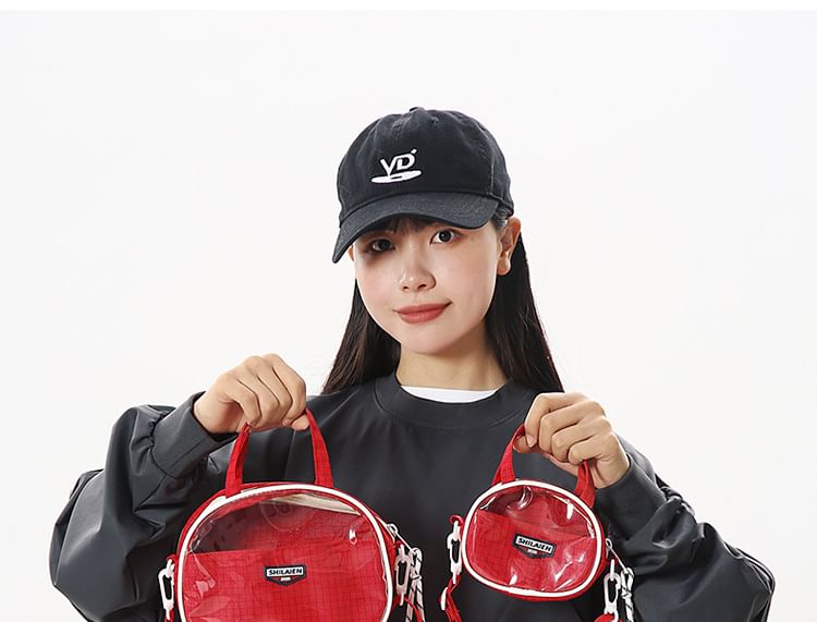 Crossbody Bag Lettering Plaid