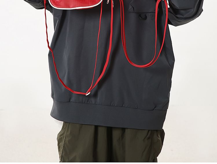 Crossbody Bag Lettering Plaid