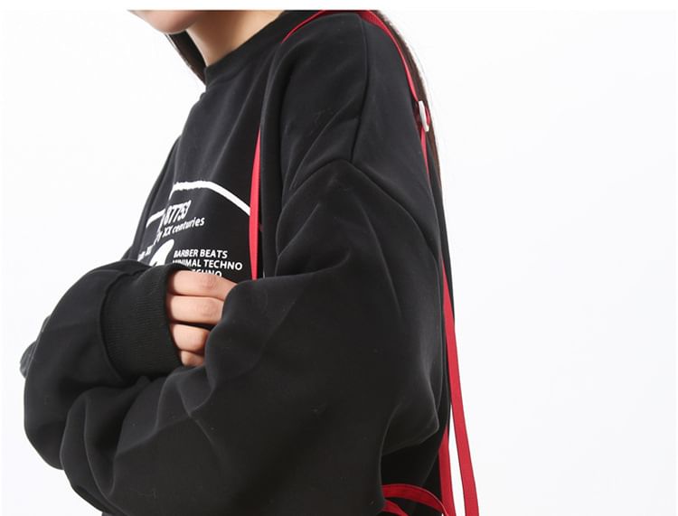 Crossbody Bag Lettering Plaid