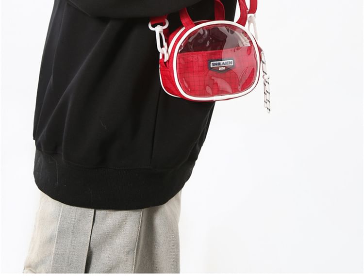 Crossbody Bag Lettering Plaid