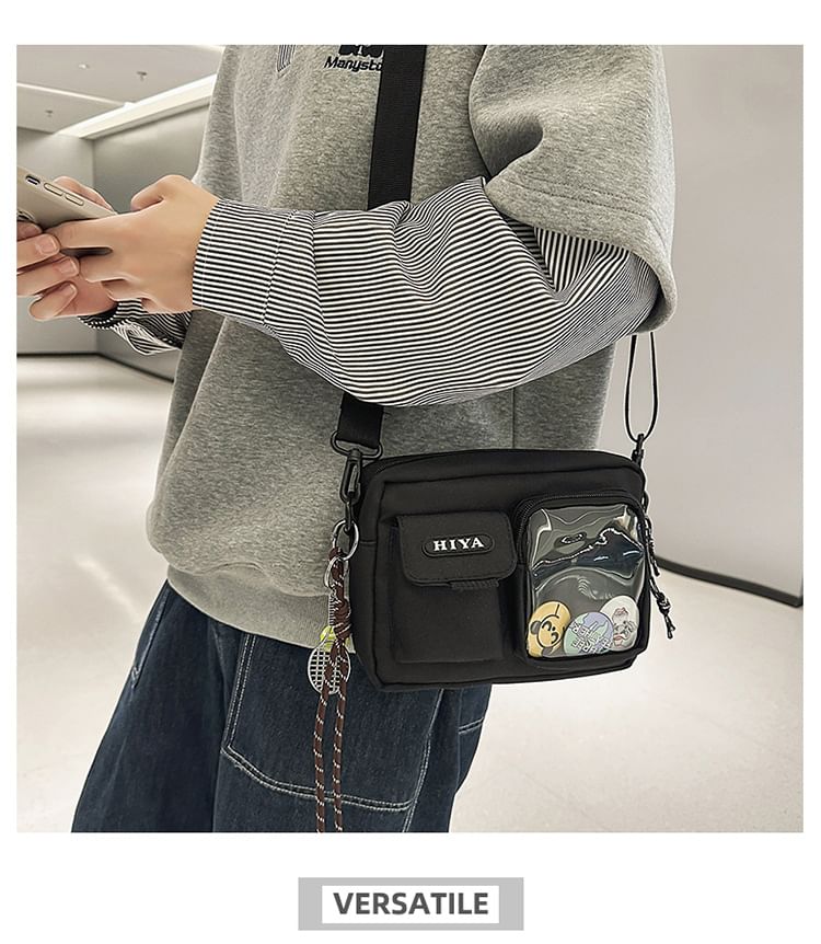 Bag Lettering + Badge Crossbody Set: Multi-Pocket