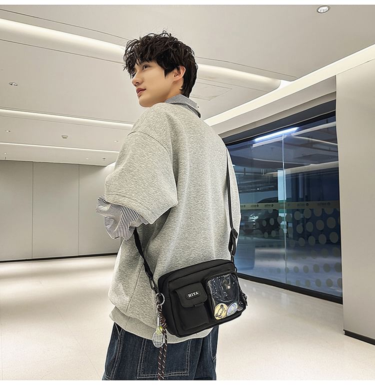 Bag Lettering + Badge Crossbody Set: Multi-Pocket