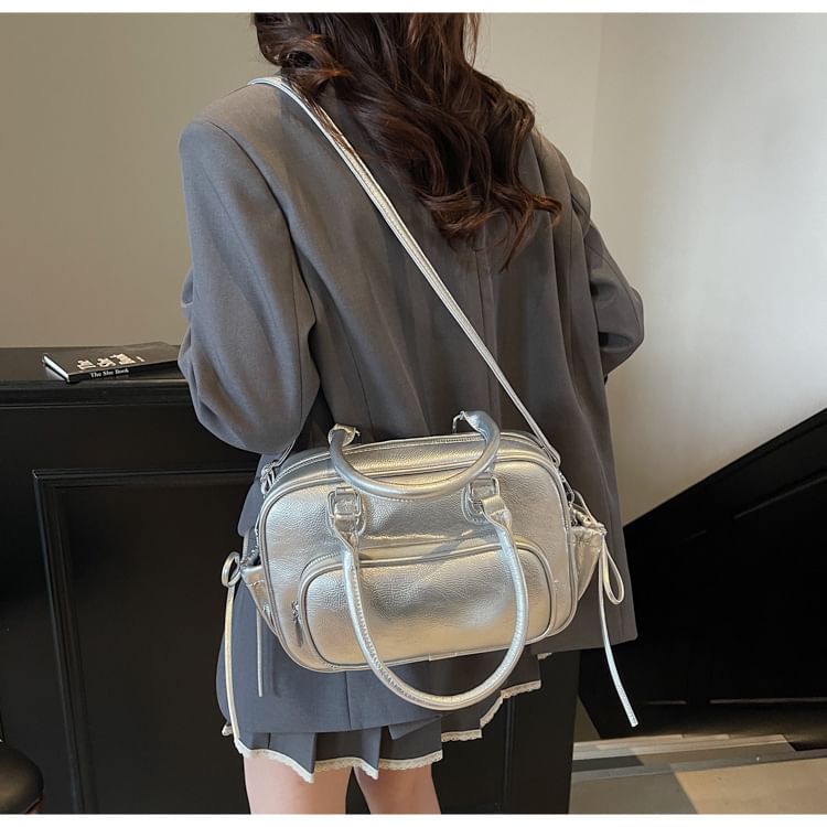 Multi-Way Backpack Leather Faux Multi-Pocket