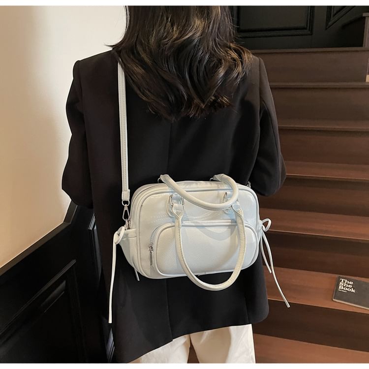 Multi-Way Backpack Leather Faux Multi-Pocket