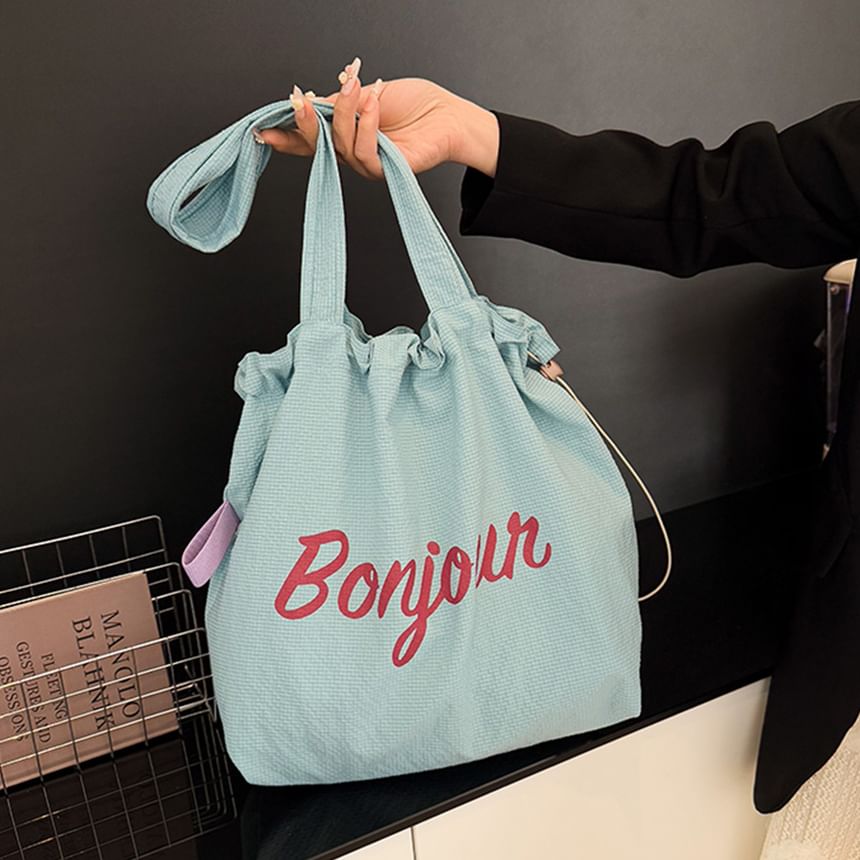 Lettering Tote Bag Canvas