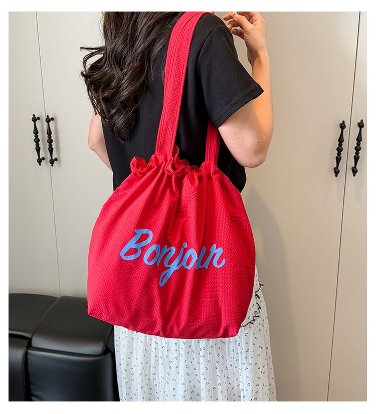 Lettering Tote Bag Canvas