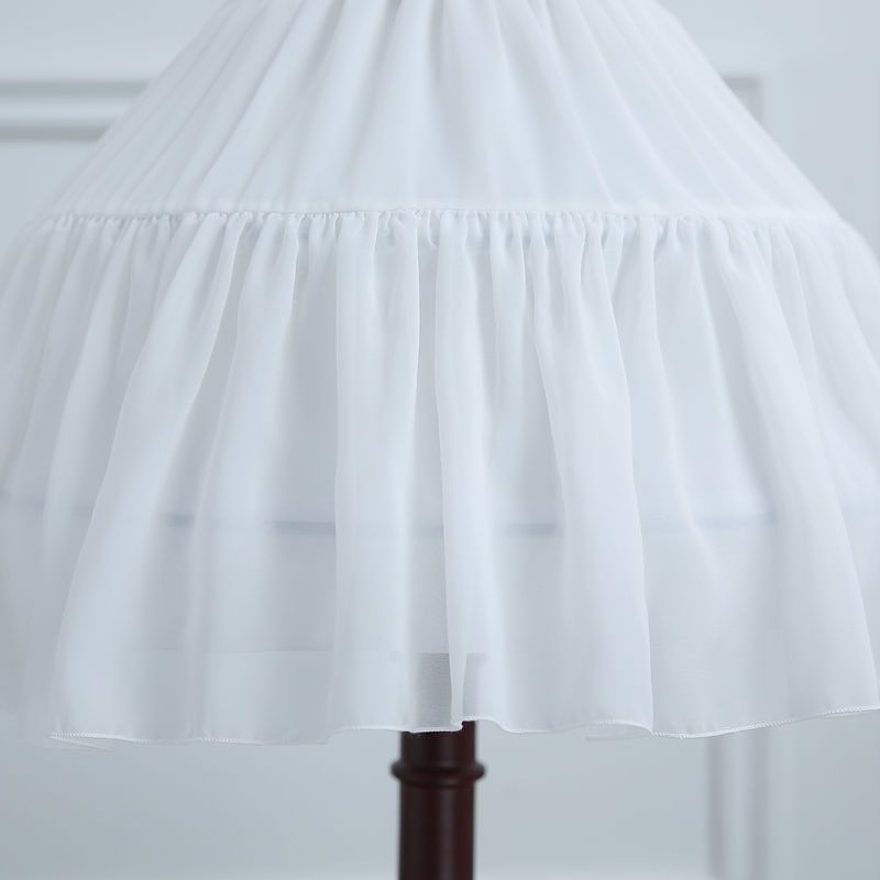 Sleeveless Bow Tiered Mesh Panel Mini A-Line Dress / Puff-Sleeve Scoop Neck Mesh Top / Petticoat Skirt / Set