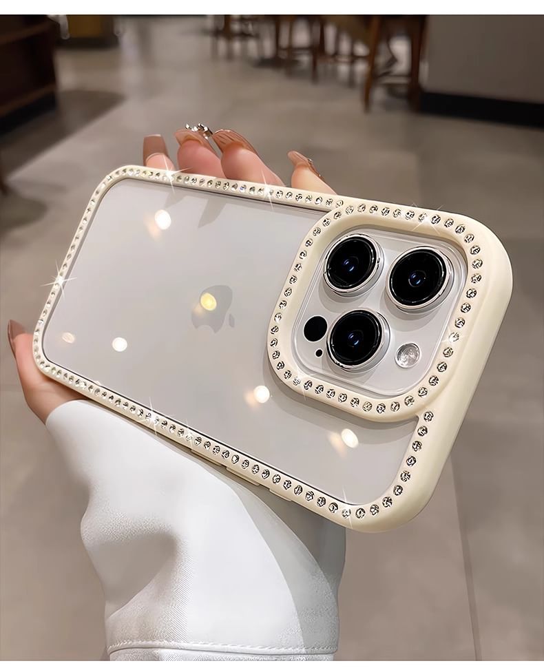 Rhinestone Transparent iPhone Case
