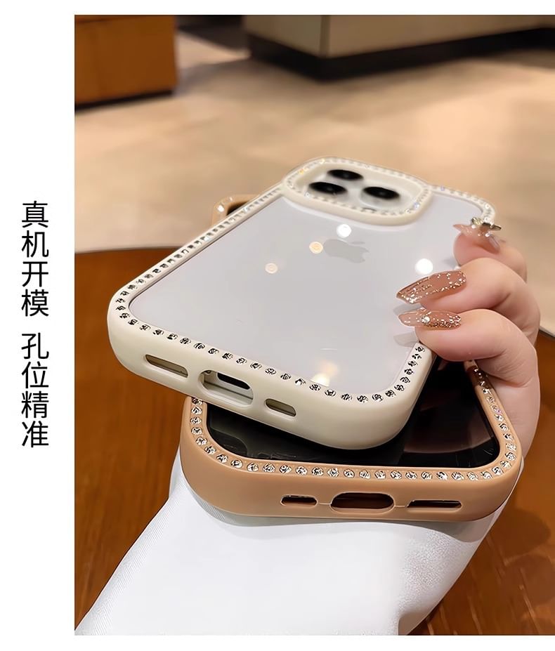 Rhinestone Transparent iPhone Case