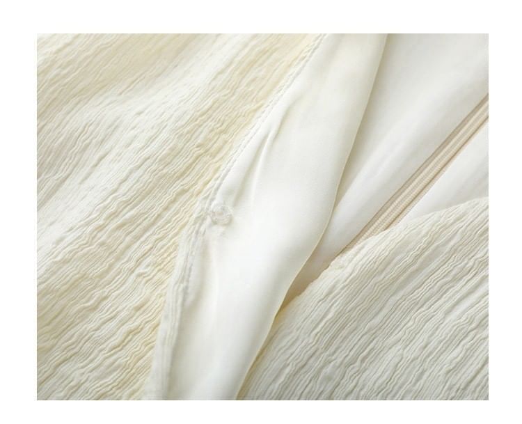 Knot V-Neck / Slit Plain Leg Pants Wide High Top Rise Tank