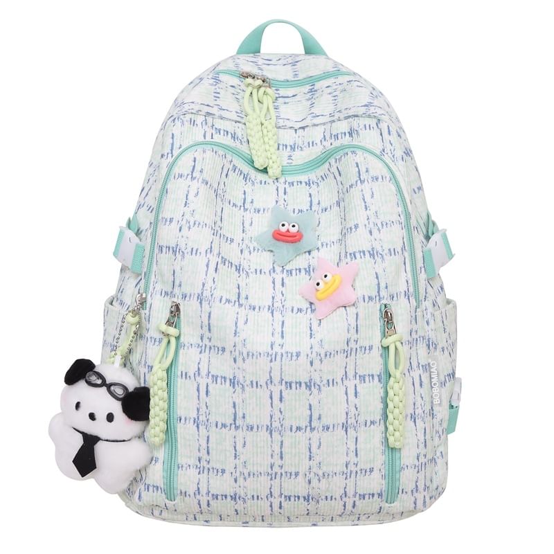 Zip Backpack Plaid