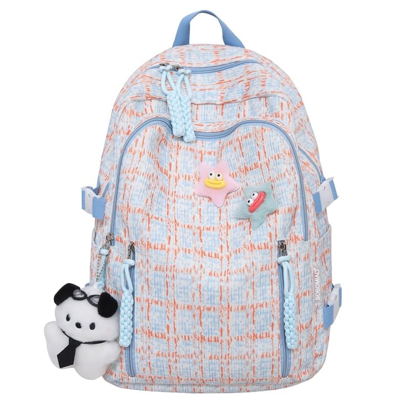 Zip Backpack Plaid
