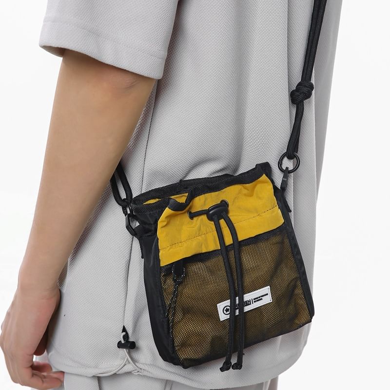 Drawstring Block Bag Crossbody Color