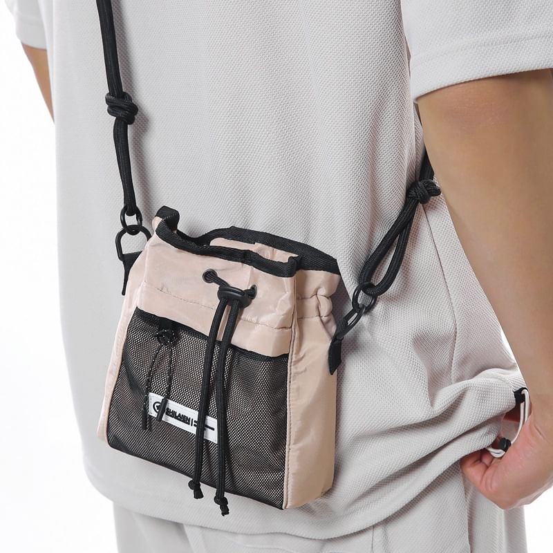 Drawstring Block Bag Crossbody Color
