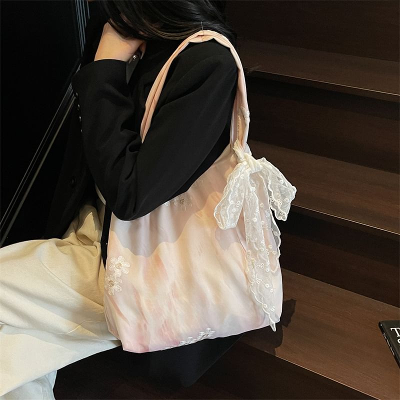 Tote Bag Lace Panel