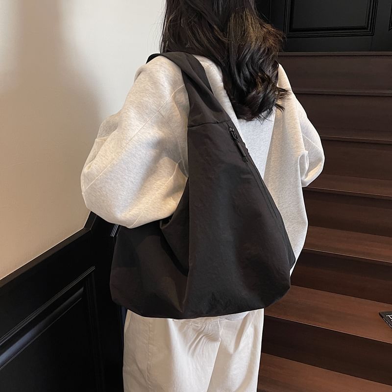 Zip Plain Bag Shoulder