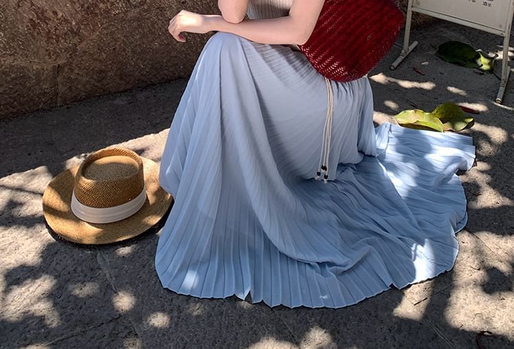 Sleeveless Neck Ribbed Plain Top Crew Knit