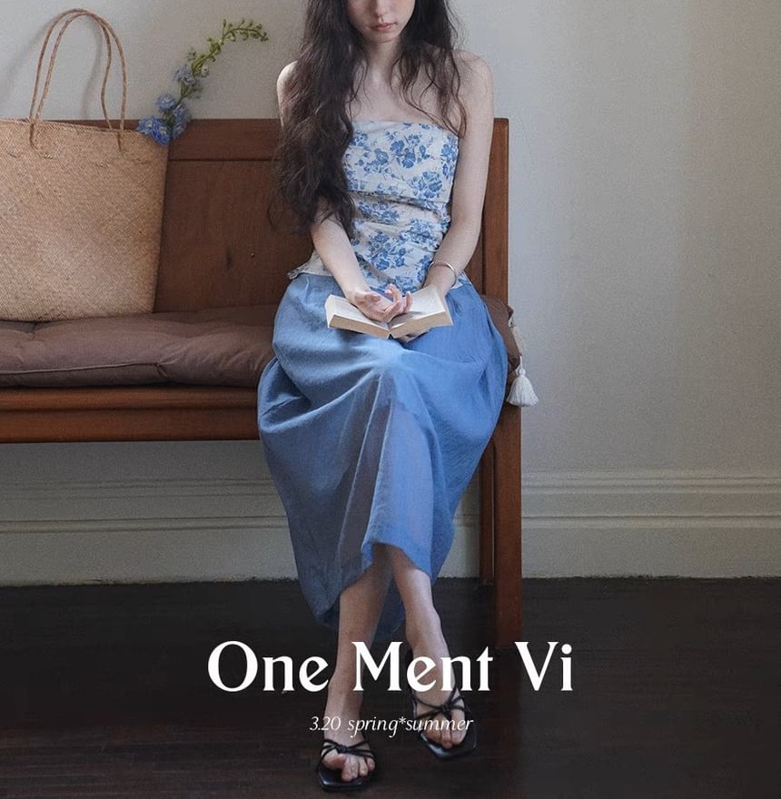 Floral Sleeveless Print Top Tube