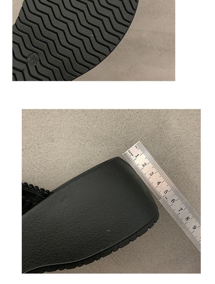 Slide Strap Cross Sandals Platform