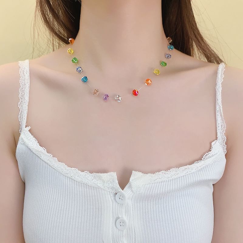 Necklace Beaded Rainbow