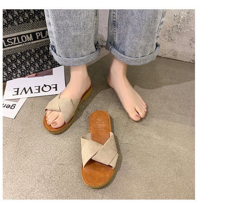 Criss Slide Cross Sandals