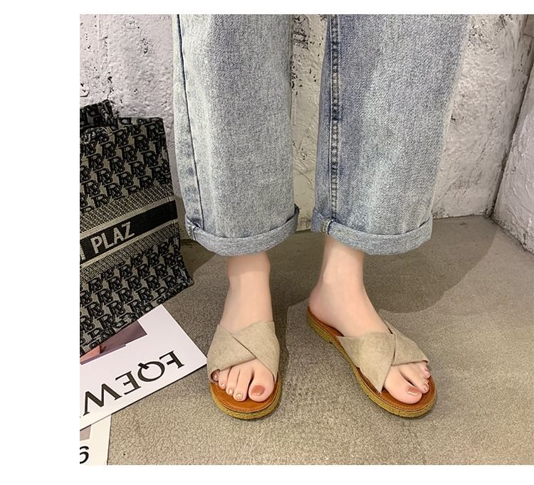 Criss Slide Cross Sandals