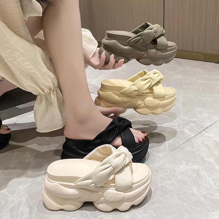 Cross Slide Platform Sandals Criss