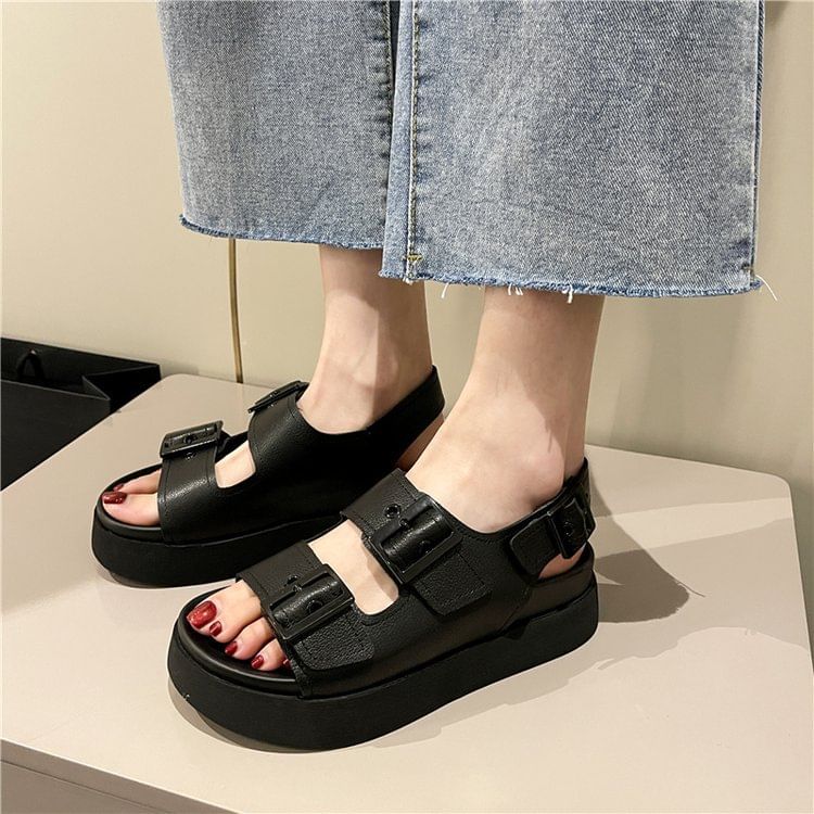 Buckled Sandals Platform