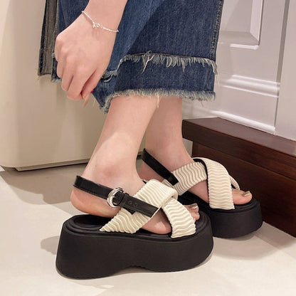 Platform Criss Cross Sandals