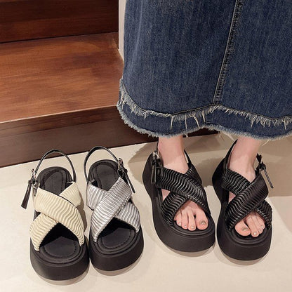Platform Criss Cross Sandals