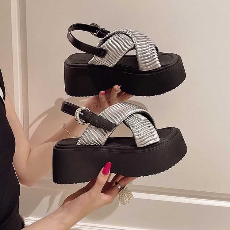 Platform Criss Cross Sandals