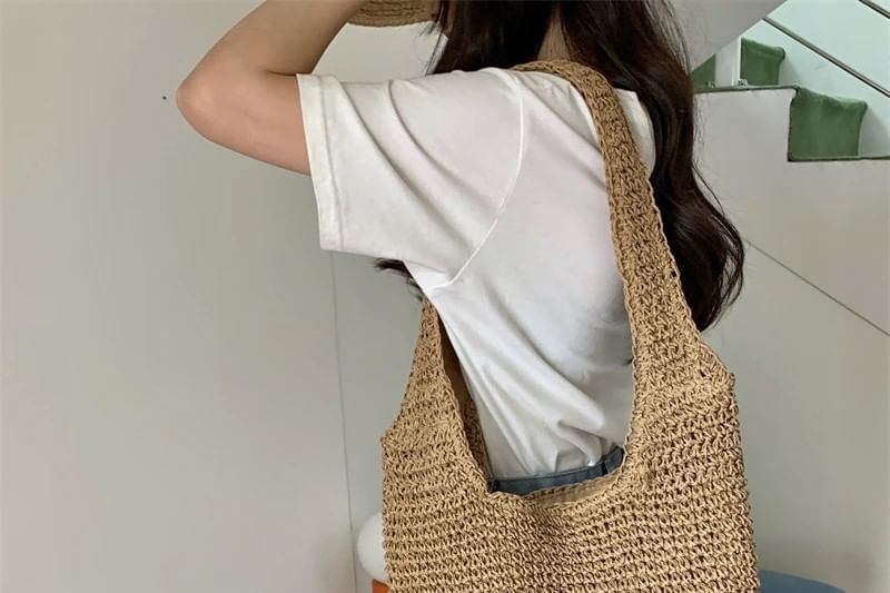 Straw Bag Plain Tote