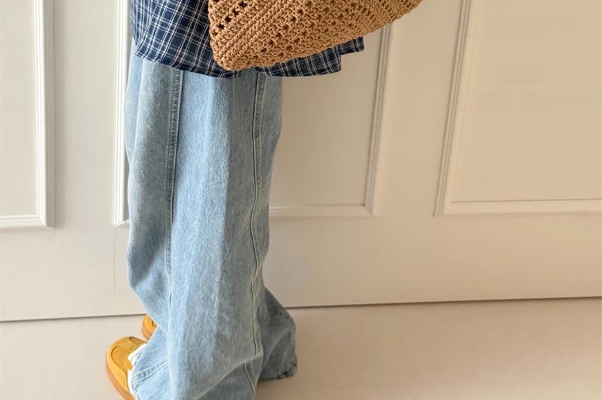 Bag Knit Tote Crochet Tassel
