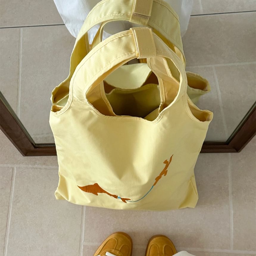 Tote Embroidered Bag Nylon
