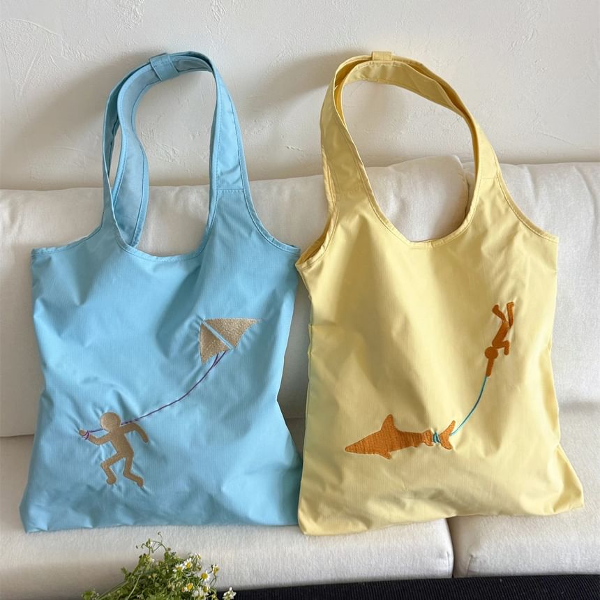 Tote Embroidered Bag Nylon