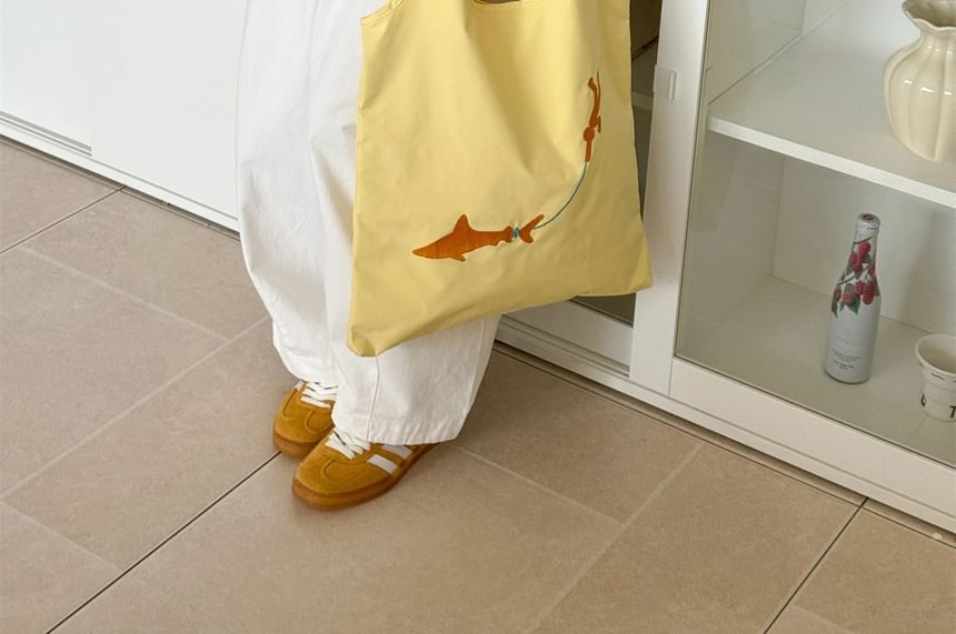 Tote Embroidered Bag Nylon