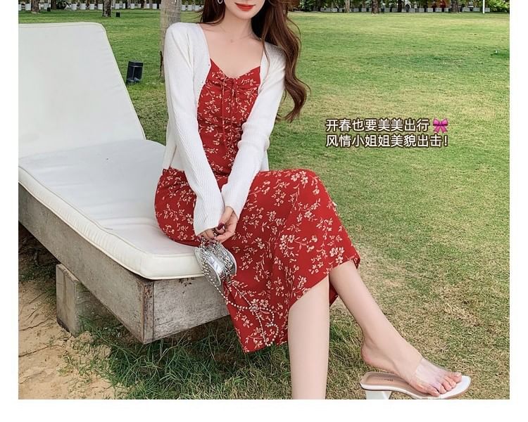 Dress Sleeveless V-Neck Floral Maxi Print Sheath