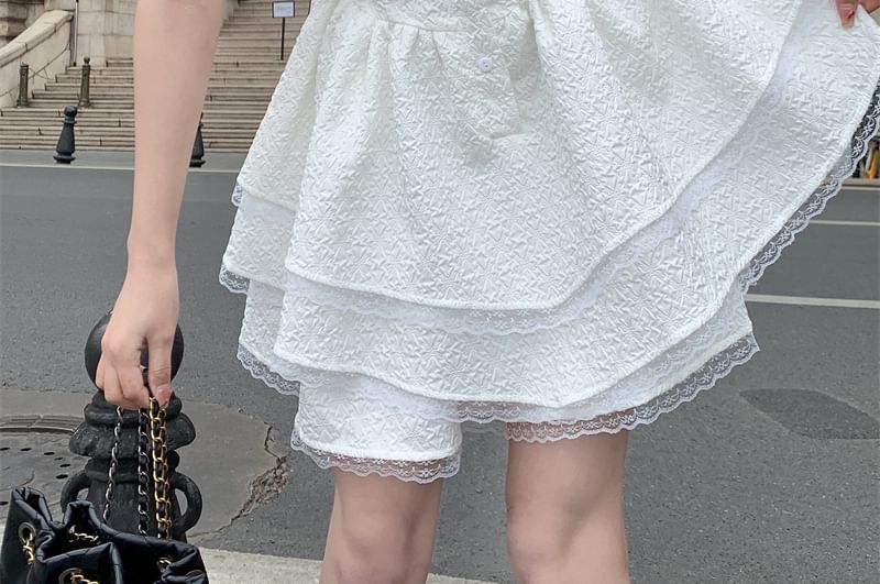 Collar Sailor Mini Dress A-Line Short-Sleeve