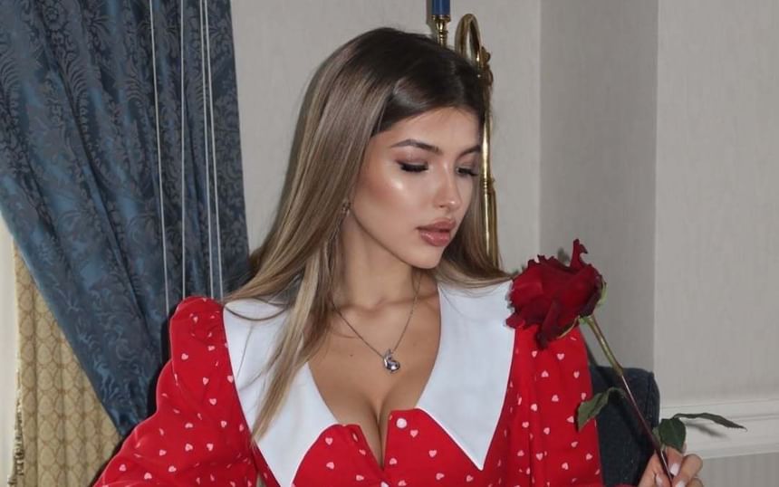 A-Line Ruffle Mini Dress Collar Long-Sleeve Button-Up Contrast Hem