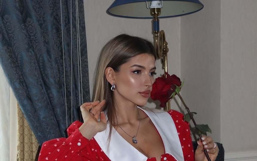 A-Line Ruffle Mini Dress Collar Long-Sleeve Button-Up Contrast Hem