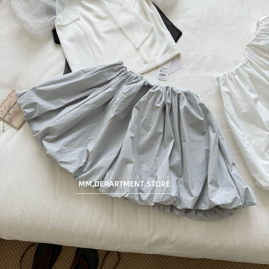 Rise Skirt High Mini Plain A-Line