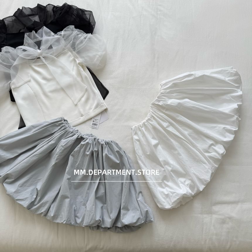 Rise Skirt High Mini Plain A-Line