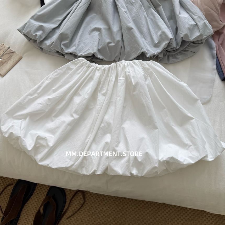 Rise Skirt High Mini Plain A-Line