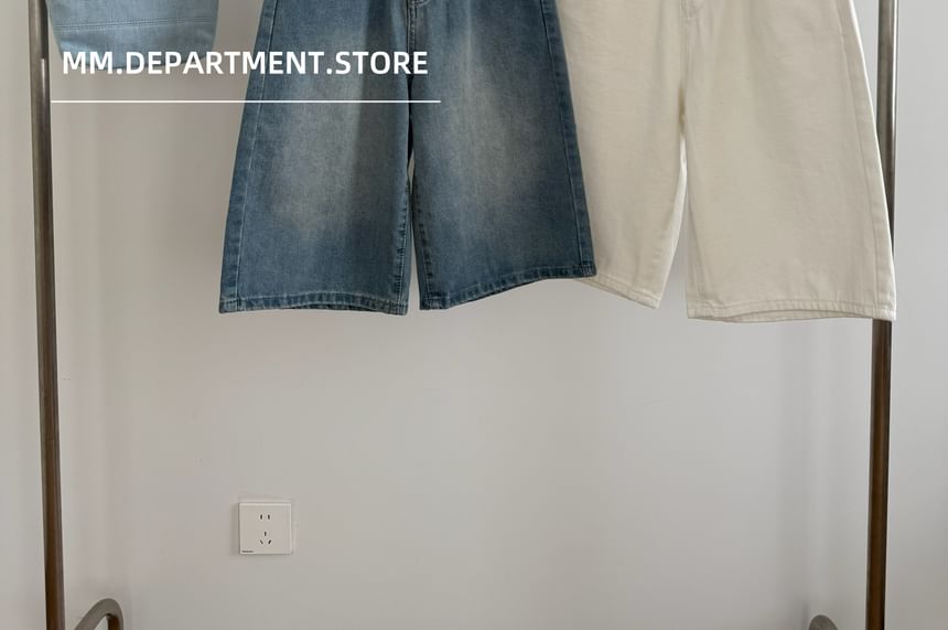 Shorts Leg High Wide Denim Waist